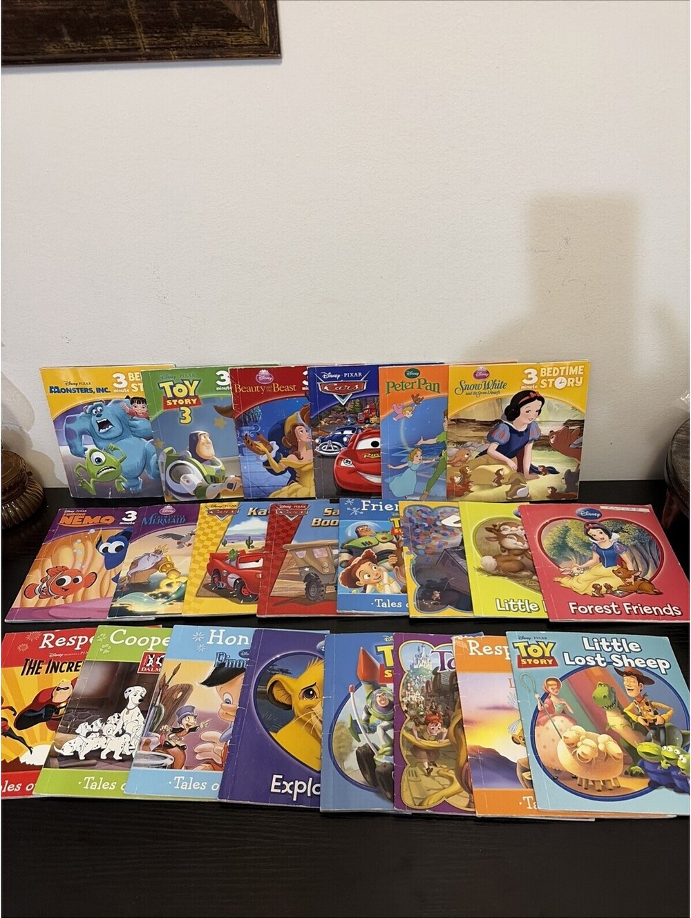 22 Disney Mini Storybook Lot - Tales Of Virtue, Bedtime Stories & Misc Tales